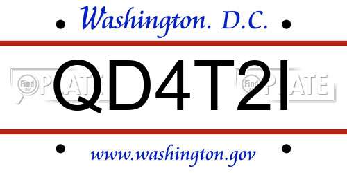 QD4T2I District Of Columbia License Plate