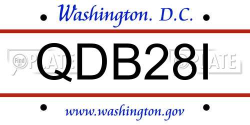 QDB28I District Of Columbia License Plate
