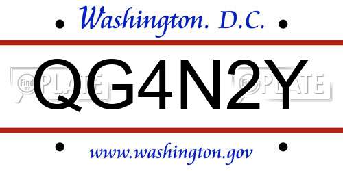 QG4N2Y District Of Columbia License Plate