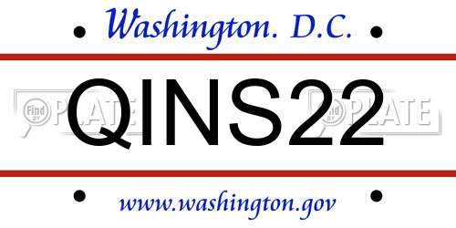 QINS22 District Of Columbia License Plate