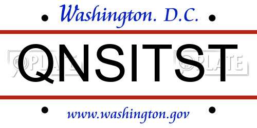 QNSITST District Of Columbia License Plate
