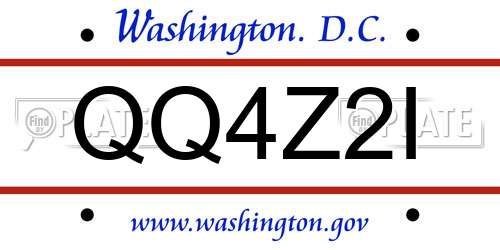 QQ4Z2I District Of Columbia License Plate