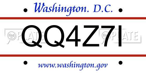 QQ4Z7I District Of Columbia License Plate
