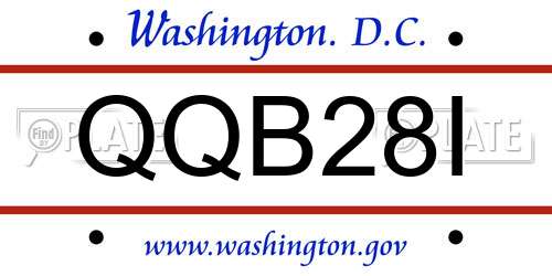 QQB28I District Of Columbia License Plate