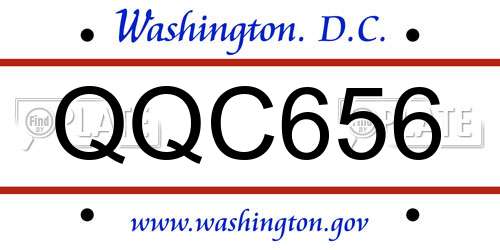 QQC656 District Of Columbia License Plate
