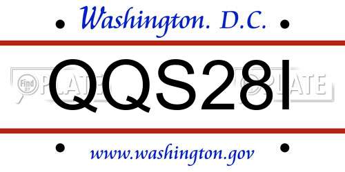 QQS28I District Of Columbia License Plate