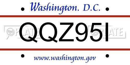 QQZ95I District Of Columbia License Plate