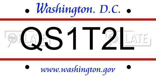 QS1T2L District Of Columbia License Plate
