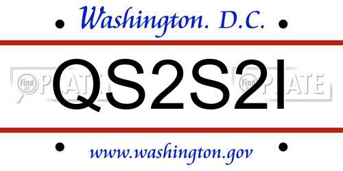 QS2S2I District Of Columbia License Plate