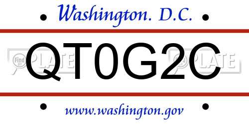 QT0G2C District Of Columbia License Plate