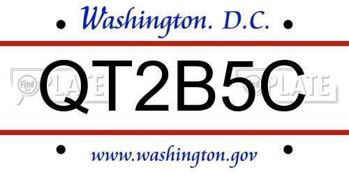 QT2B5C District Of Columbia License Plate
