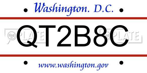 QT2B8C District Of Columbia License Plate