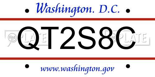 QT2S8C District Of Columbia License Plate