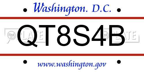 QT8S4B District Of Columbia License Plate