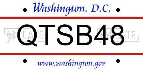 QTSB48 District Of Columbia License Plate