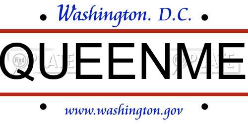 QUEENME District Of Columbia License Plate