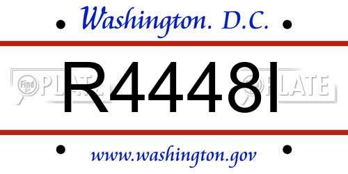 R4448I District Of Columbia License Plate