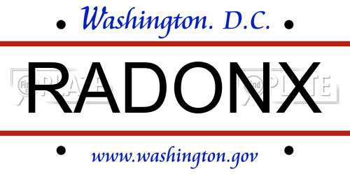 RADONX District Of Columbia License Plate