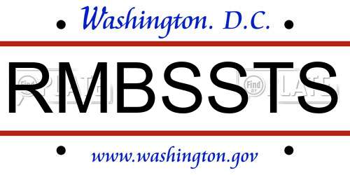 RMBSSTS District Of Columbia License Plate