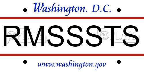 RMSSSTS District Of Columbia License Plate