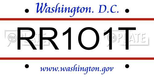 RR1O1T District Of Columbia License Plate