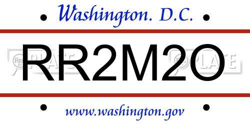 RR2M2O District Of Columbia License Plate