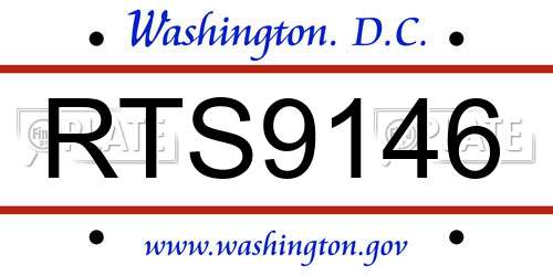 RTS9146 District Of Columbia License Plate