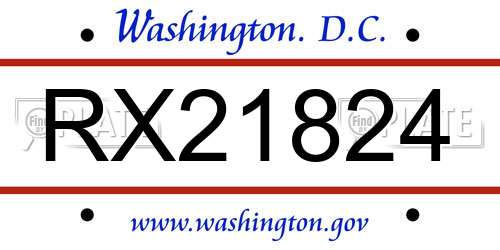 RX21824 District Of Columbia License Plate