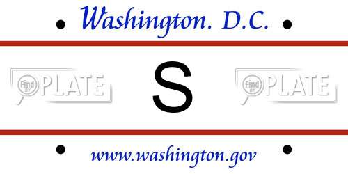 S District Of Columbia License Plate