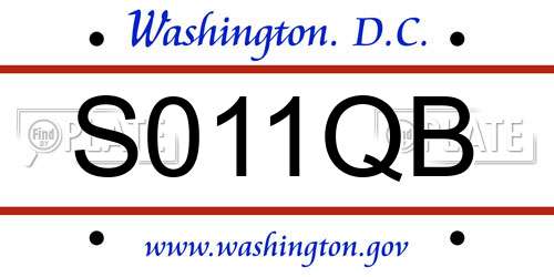 S011QB District Of Columbia License Plate
