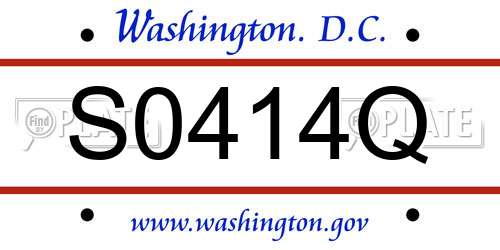 S0414Q District Of Columbia License Plate