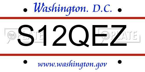 S12QEZ District Of Columbia License Plate