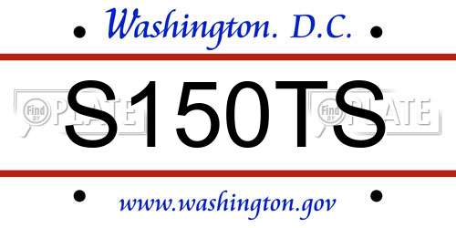 S150TS District Of Columbia License Plate