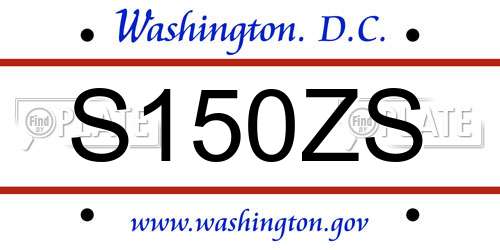 S150ZS District Of Columbia License Plate