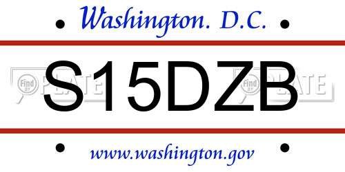 S15DZB District Of Columbia License Plate