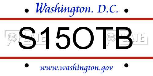 S15OTB District Of Columbia License Plate