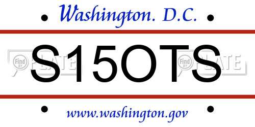 S15OTS District Of Columbia License Plate