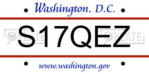 S17QEZ District Of Columbia License Plate