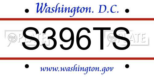 S396TS District Of Columbia License Plate