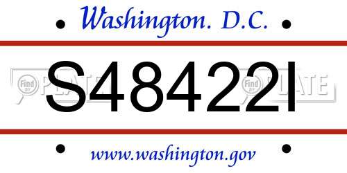 S48422I District Of Columbia License Plate