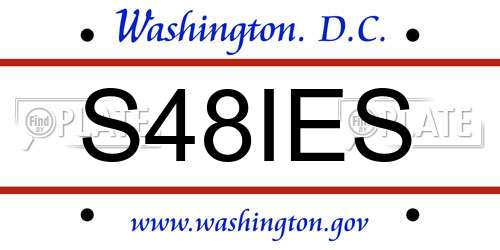 S48IES District Of Columbia License Plate