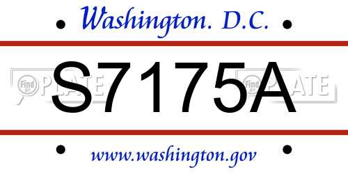 S7175A District Of Columbia License Plate