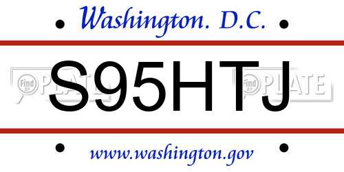 S95HTJ District Of Columbia License Plate