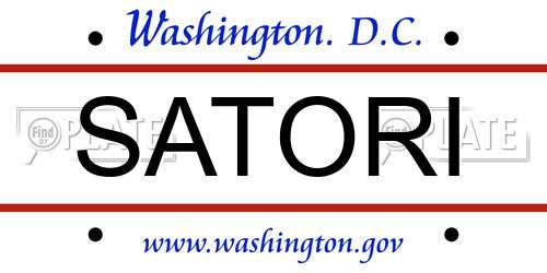 SATORI District Of Columbia License Plate