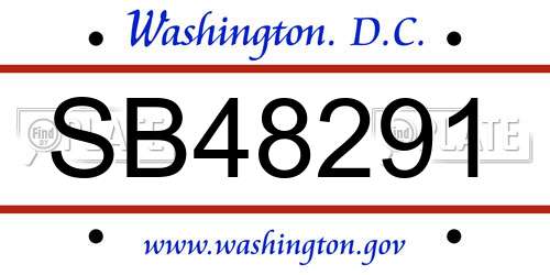 SB48291 District Of Columbia License Plate