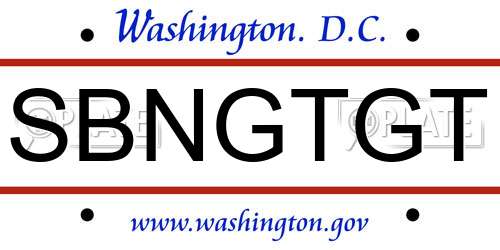 SBNGTGT District Of Columbia License Plate