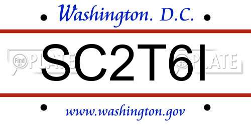 SC2T6I District Of Columbia License Plate