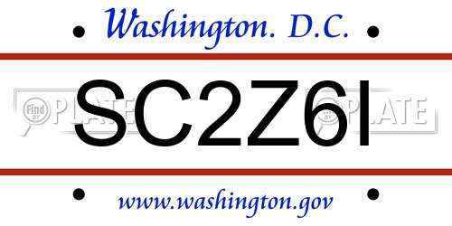 SC2Z6I District Of Columbia License Plate