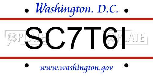 SC7T6I District Of Columbia License Plate