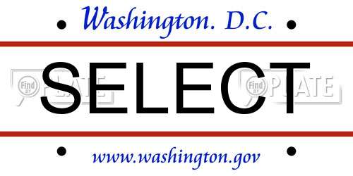 SELECT District Of Columbia License Plate